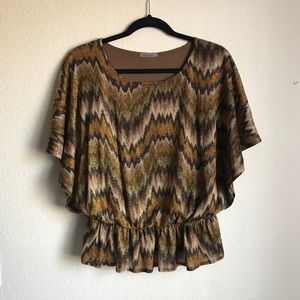 ☀️West Kei Shimmery Retro Blouse